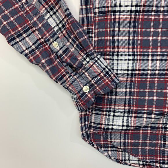 J Crew Shirt Mens S Small Plaid Cotton Midweight Flannel Point Collar Button Up - Picture 3 of 10